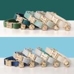 Personalized Velvet Cat Collar with Bell and Bow Tie