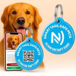 Smart QR Pet ID Tag - Waterproof and Universal