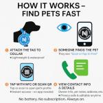 Smart Pet ID Tag with QR Code & NFC