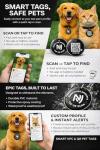Smart Pet ID Tag with QR Code & NFC