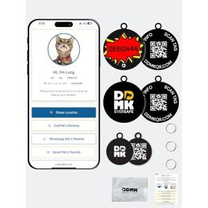 Smart QR Code Pet ID Tag with Profile