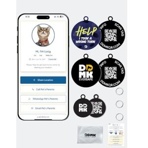 DDMK QR Code Smart Pet ID Tag