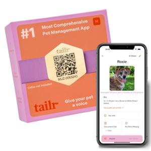 Gold-Plated QR Pet ID Tag with App