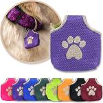 Purple Pawprint Dog Tag Silencer for Pet IDs