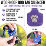 Purple Pawprint Dog Tag Silencer for Pet IDs