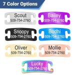 Personalized Slide-On Pet ID Tags - Silent Stainless Steel