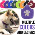 Purple Pawprint Dog Tag Silencer for Pet IDs