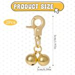 Gold Bells for Dog and Cat Collars - 2 Pcs