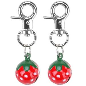 Strawberry Shaped Pet Bells for Collar - 2 Pack