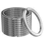 Heavy Duty Key Rings - 12 Pack, Rainbow Metal