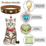 12-pack Heart Pet Collar Charms with Rhinestones