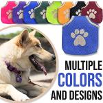 Blue Pawprint Dog Tag Silencer - Fits Four IDs