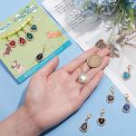 12-pack Heart Pet Collar Charms with Rhinestones