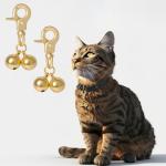 Gold Bells for Dog and Cat Collars - 2 Pcs