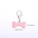 Pink Rhinestone Bone Charm Pendant for Pets