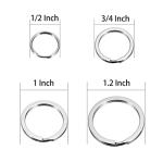 40Pcs Stainless Steel Dog Tag Split Rings