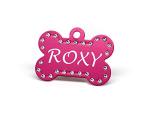 Personalized Pink Bone-Shaped Pet ID Tag
