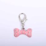 Pink Rhinestone Bone Charm Pendant for Pets
