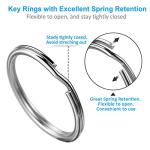 Durable Metal Split Key Rings in 5 Sizes