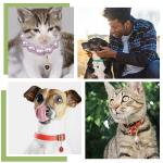 12-pack Heart Pet Collar Charms with Rhinestones