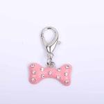 Pink Rhinestone Bone Charm Pendant for Pets