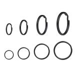 100pcs Black Metal Key Ring Keychains for Pets