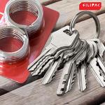 Heavy Duty Key Rings - 12 Pack, Rainbow Metal