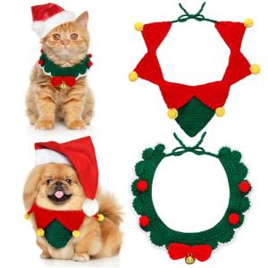 Cute Holiday Bowtie Collars for Cats and Dogs