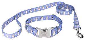 Country Brook Petz Festive Snowman Dog Collar Leash Set