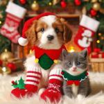 Cute Holiday Bowtie Collars for Cats and Dogs