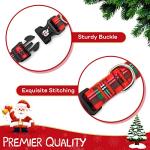 Buffalo Plaid Christmas Dog Collar and Leash Set