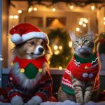 Cute Holiday Bowtie Collars for Cats and Dogs