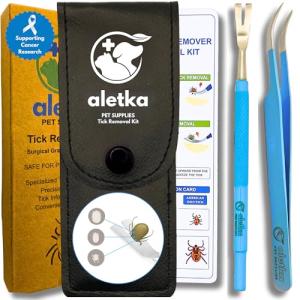 Complete Tick Removal Tool Kit with Leather Case