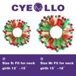 2 Pack Christmas Dog Collars with Pom Poms