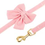 Cute Pink Dog Harness Collar and Leash Set