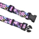 Bohemian Floral Dog Collar and Leash Set