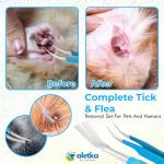 Complete Tick Removal Tool Kit with Leather Case