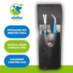 Complete Tick Removal Tool Kit with Leather Case