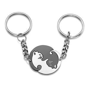 Couples Cat Puzzle Keychains - Matching Set