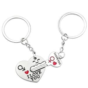 Matching Heart Keychain Set for Couples