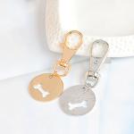 Matching Dog Bone Charm Necklace and Key Chain Set