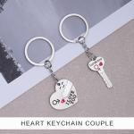 Matching Heart Keychain Set for Couples