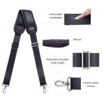 Adjustable Soft Shoulder Straps for Bags, Black