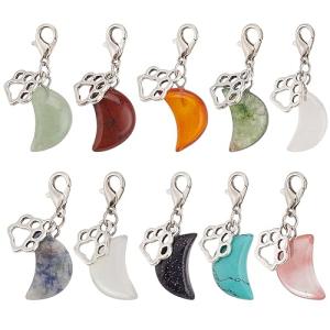 Colorful Gemstone Pet Collar Charms - 12 Pieces