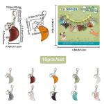 Colorful Gemstone Pet Collar Charms - 12 Pieces