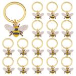 20PCS Cute Bee Keychains for Pets and Bags