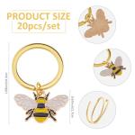 20PCS Cute Bee Keychains for Pets and Bags