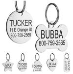 Personalized Stainless Steel Pet ID Tags - Engraved