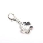 Pink Rhinestone Paw Charm for Pet Collars