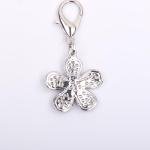 Purple Rhinestone Flower Charm for Pet Collars
